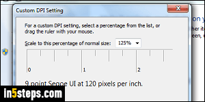 Increase font size in Windows 7 - Step 5