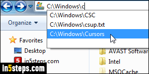 Open folder path in Windows Explorer - Step 4