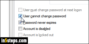 Prevent user changing Windows password - Step 4