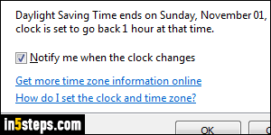 Prevent automatic time change to DST - Step 5