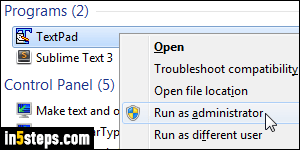 Run program as different user / administrator - Step 3