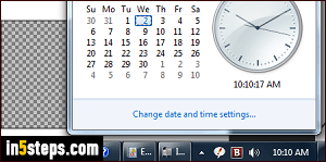 Show date + day in system clock - Step 2