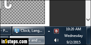 Show date + day in system clock - Step 5