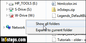 Show folder list in Windows Explorer - Step 4