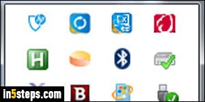 Show/hide taskbar icons - Step 1