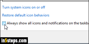 Show/hide taskbar icons - Step 6