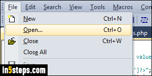 Underline access key letter shortcuts - Step 1