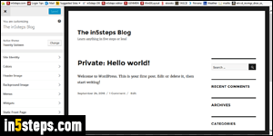 Add logo to WordPress blog - Step 3