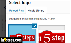 Add logo to WordPress blog - Step 5