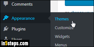 Add new theme to WordPress blog - Step 2