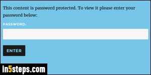 Add password to WordPress blog post - Step 1