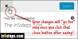 Change background color in WordPress - Step 6