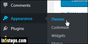 Change WordPress theme - Step 2