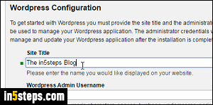 Create WordPress blog on Rackspace - Step 4