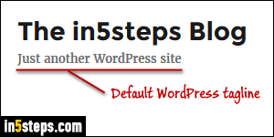 Delete Just Another WordPress Site - Step 1