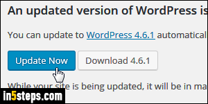 Update your WordPress blog version - Step 5